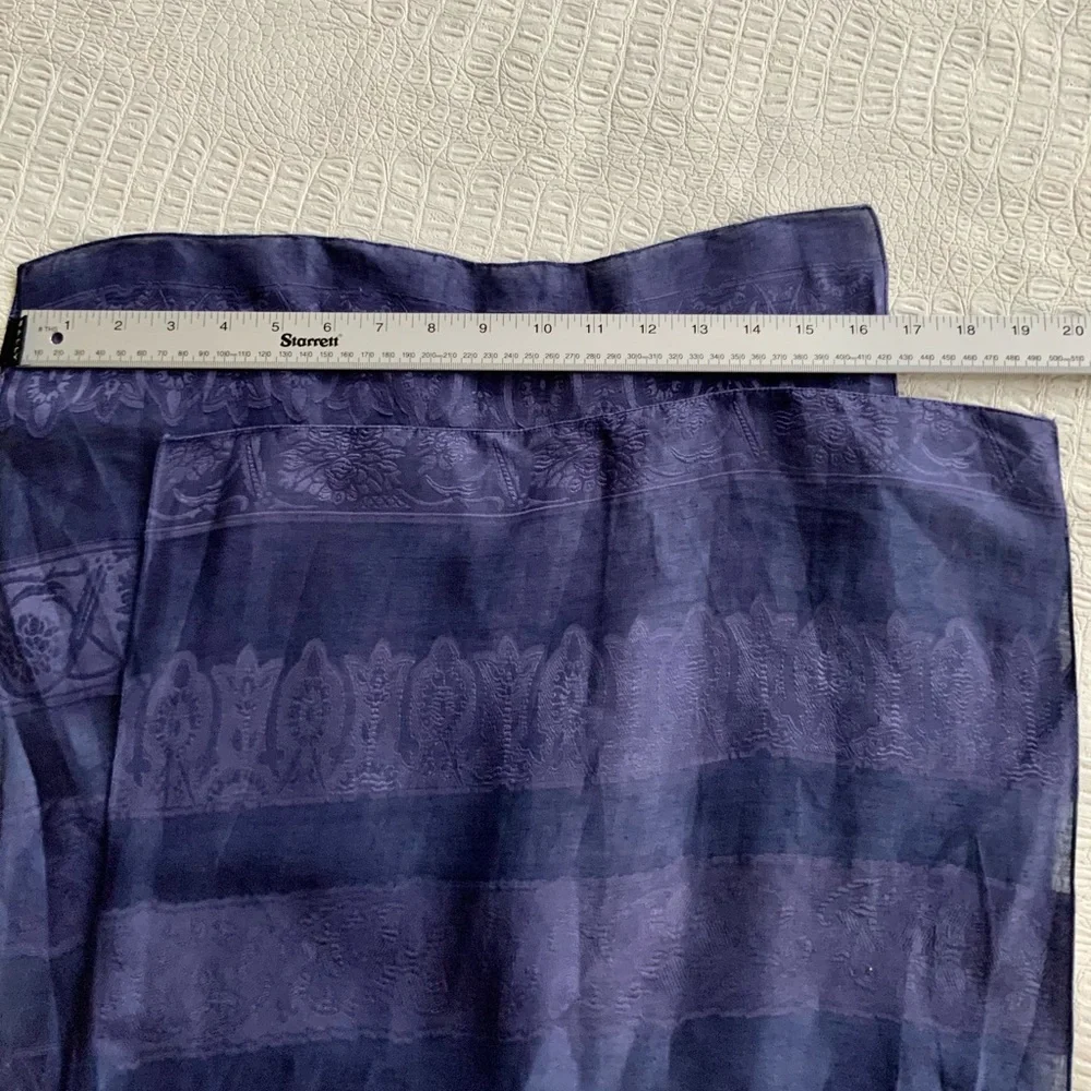 Bally blue purple silk scarf